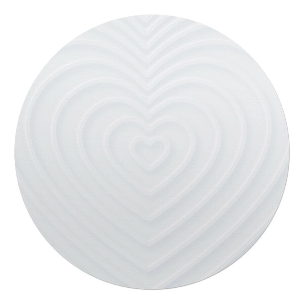 Ochranná podložka pod židli kulatá Srdce v řádcích