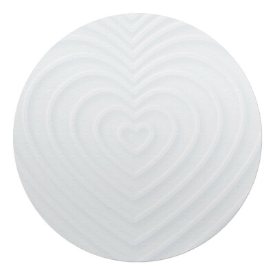 Ochranná podložka pod židli kulatá Srdce v řádcích