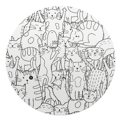 Ochranná podložka na podlahu kulatá Kreslení koček