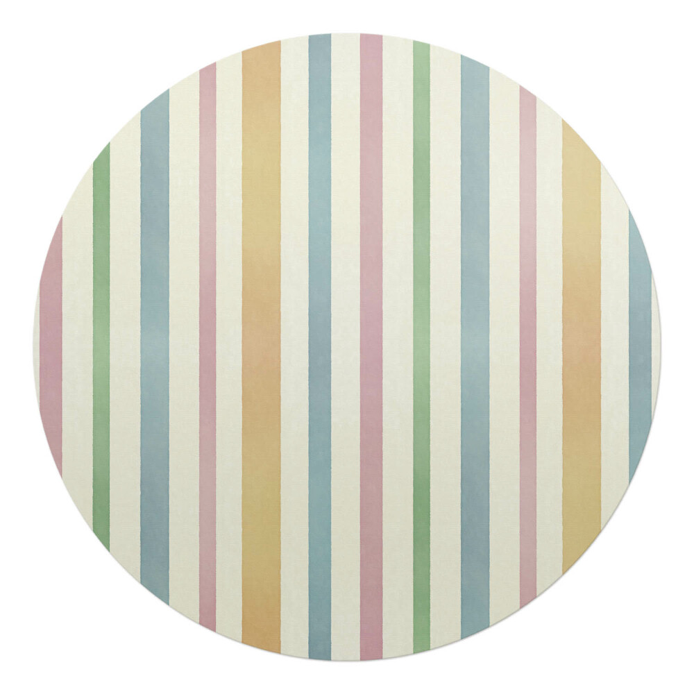 Ochranná podložka pod židli kulatá Pastelové pruhy