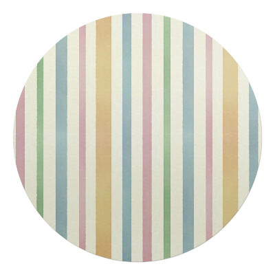 Ochranná podložka pod židli kulatá Pastelové pruhy