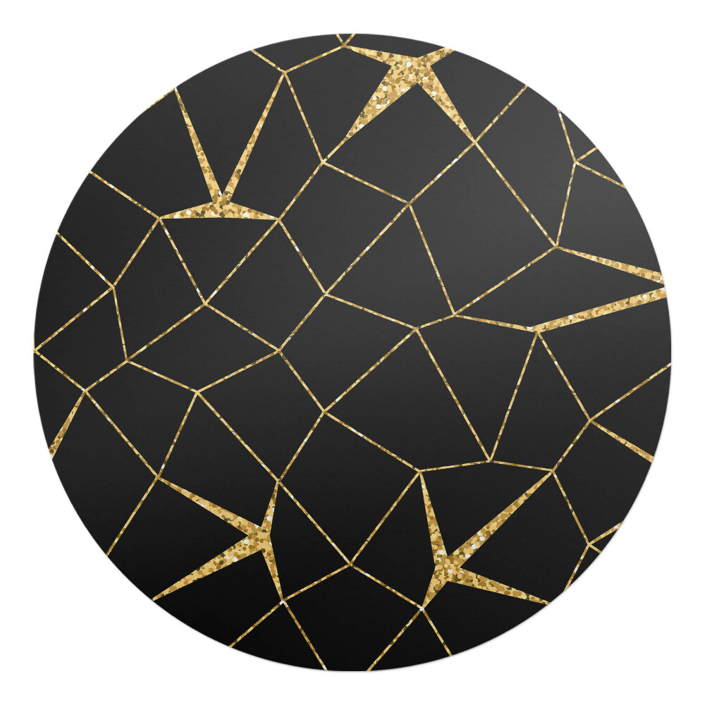 Podložka pod židli kulatá Geometrický vzor čar