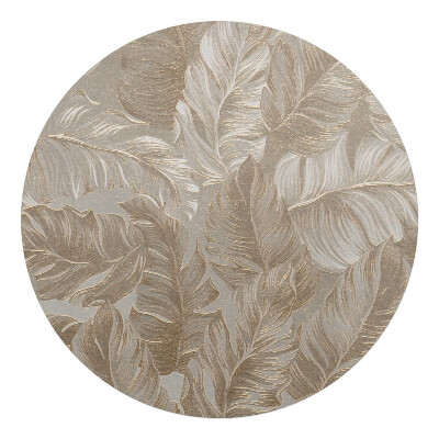 Podložka pod židli kulatá Listy v jemném stylu