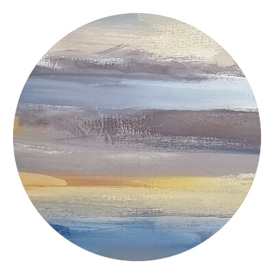Podložka pod křeslo kulatá Abstraktní krajina
