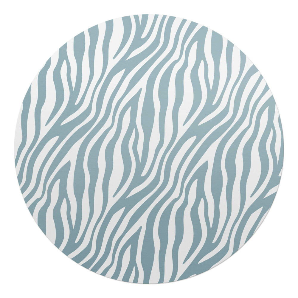 Ochranná podložka pod židli kulatá Zebrí pruhy