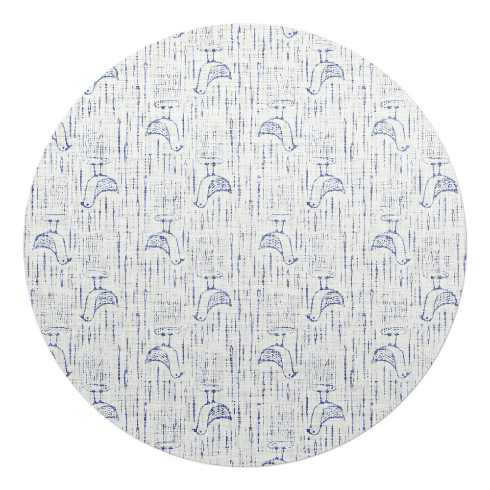 Podložka pod křeslo kulatá Ptáci v dešti