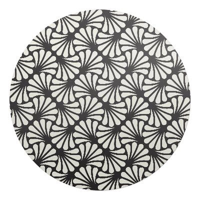 Podložka pod židli kulatá Retro květinový vzor