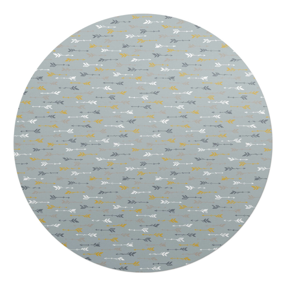 Podložka pod křeslo kulatá Šipky v řádcích