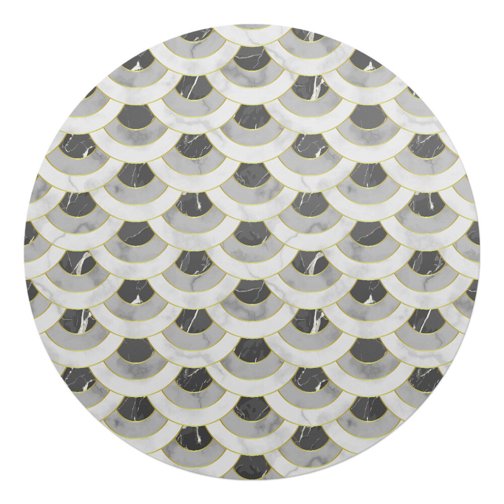 Ochranná podložka na podlahu kulatá Mramorové váhy