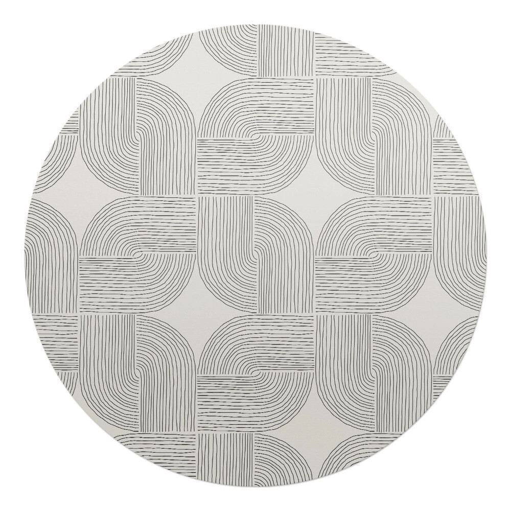 Ochranná podložka na podlahu kulatá Geometrický vzor čar