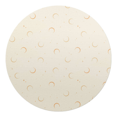 Podložka pod židli kulatá Měsíce a hvězdy