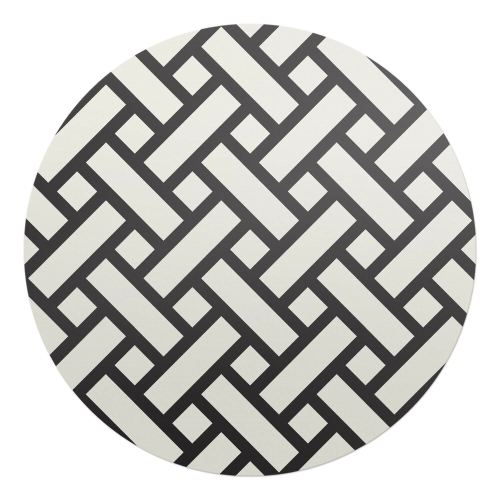 Podložka pod křeslo kulatá Geometrická vazba