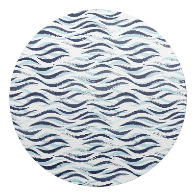 Ochranná podložka pod židli kulatá Vlnité čáry