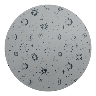 Ochranná podložka pod židli kulatá Vesmírné vzory