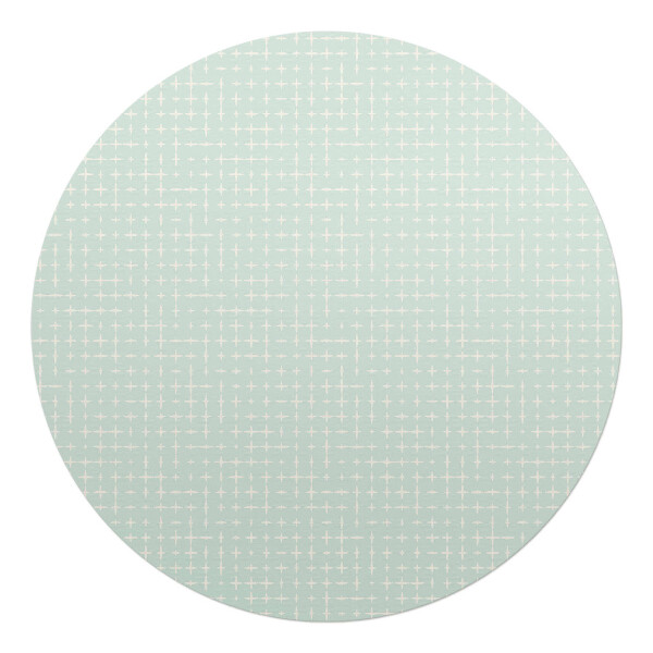 Ochranná podložka pod židli kulatá Retro vzor křížkového stehu