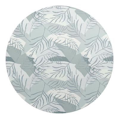 Podložka pod židli kulatá Listy v pastelových barvách