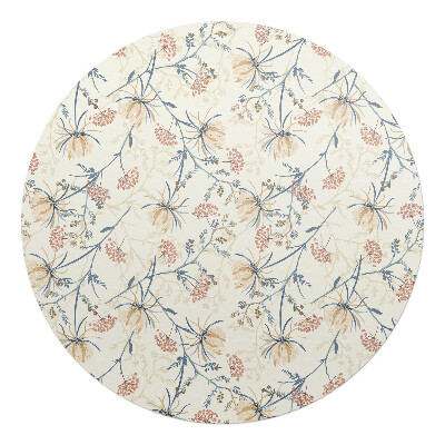 Podložka pod křeslo kulatá Vintage květinový vzor
