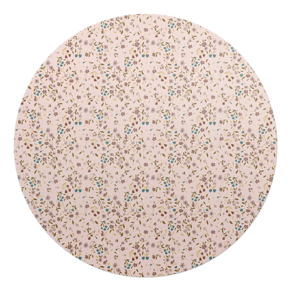 Ochranná podložka pod židli kulatá Křehké květiny
