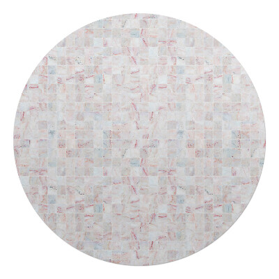 Ochranná podložka na podlahu kulatá Pastelová mozaika