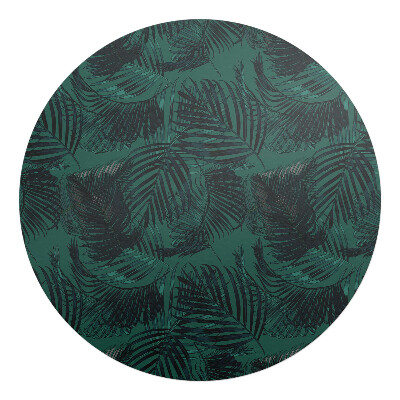 Ochranná podložka na podlahu kulatá Vzor palmových listů