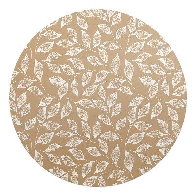 Ochranná podložka na podlahu kulatá Listy na větvičkách