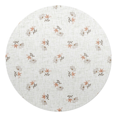 Ochranná podložka pod židli kulatá Jemné retro květiny