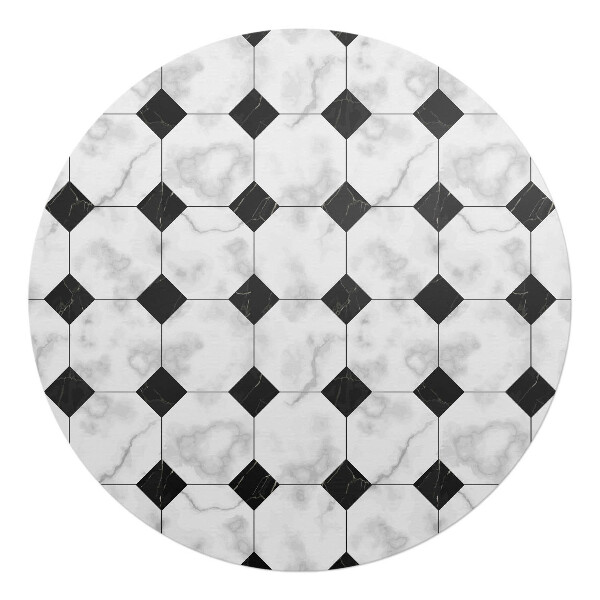 Ochranná podložka na podlahu kulatá Geometrický dlaždicový vzor