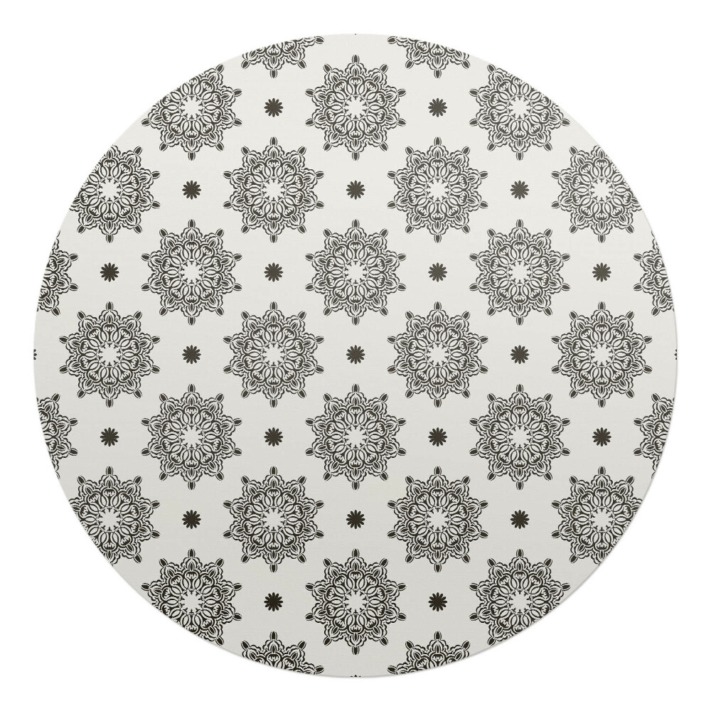 Podložka pod křeslo kulatá Symetrické mandaly