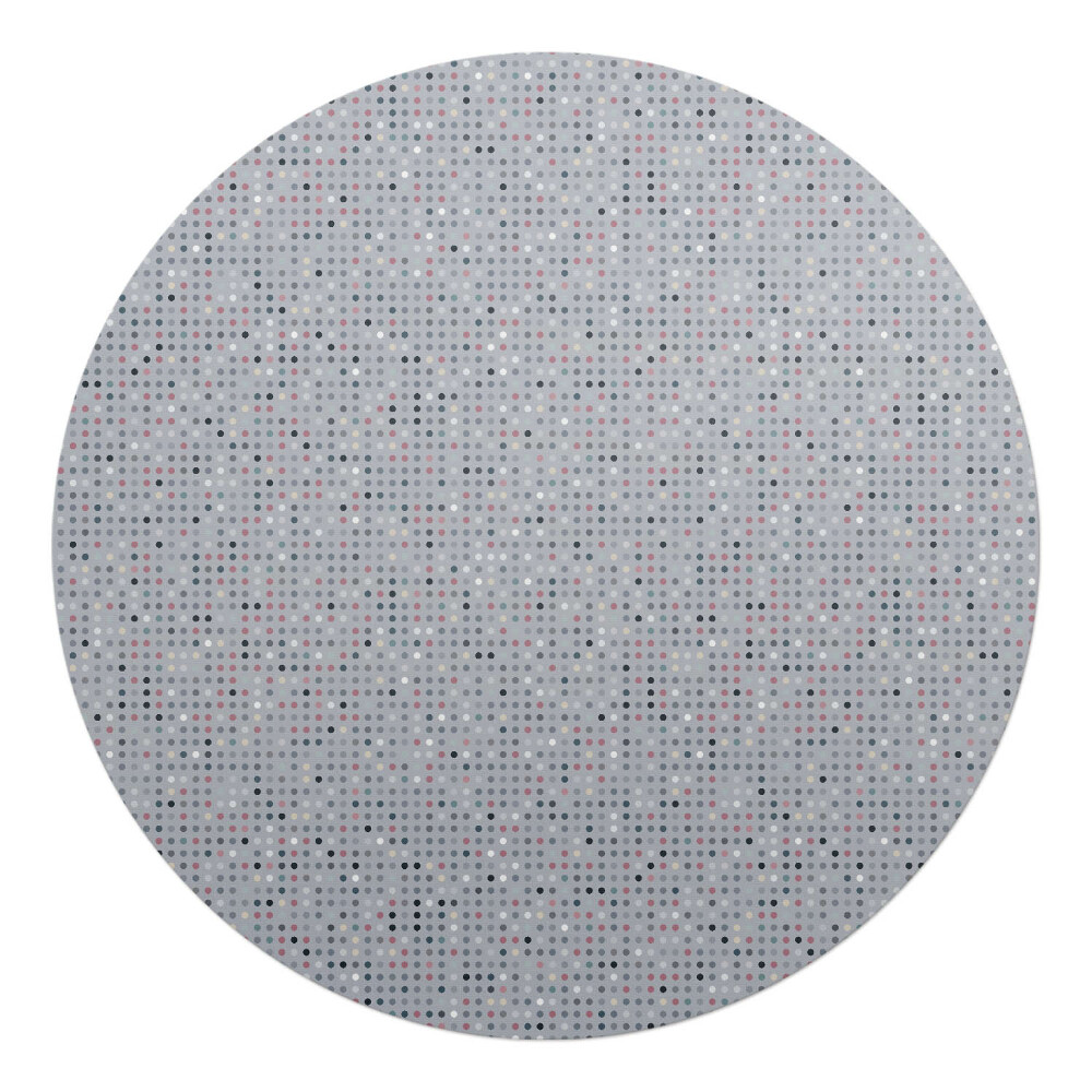 Ochranná podložka pod židli kulatá Mozaika s tečkami
