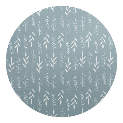 Ochranná podložka pod židli kulatá Vzorek listů rostliny