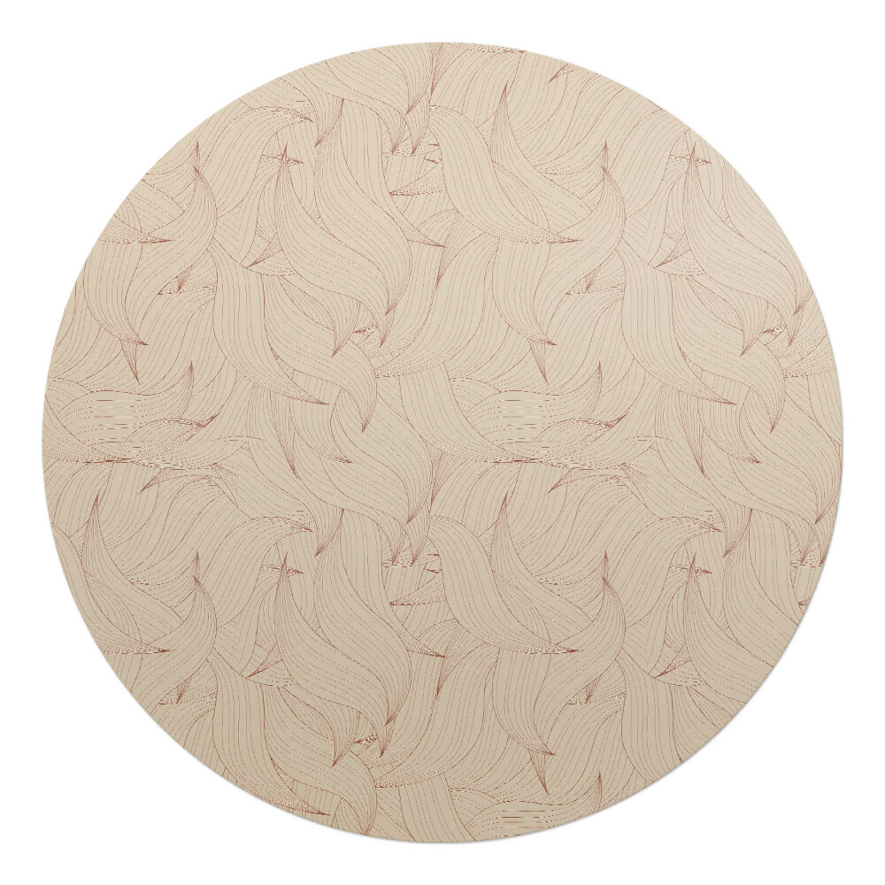 Ochranná podložka na podlahu kulatá Vlnité linie abstrakce