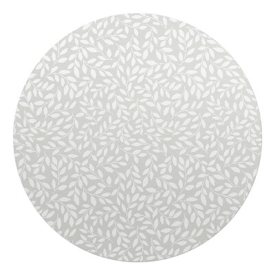 Podložka pod židli kulatá Listový vzor