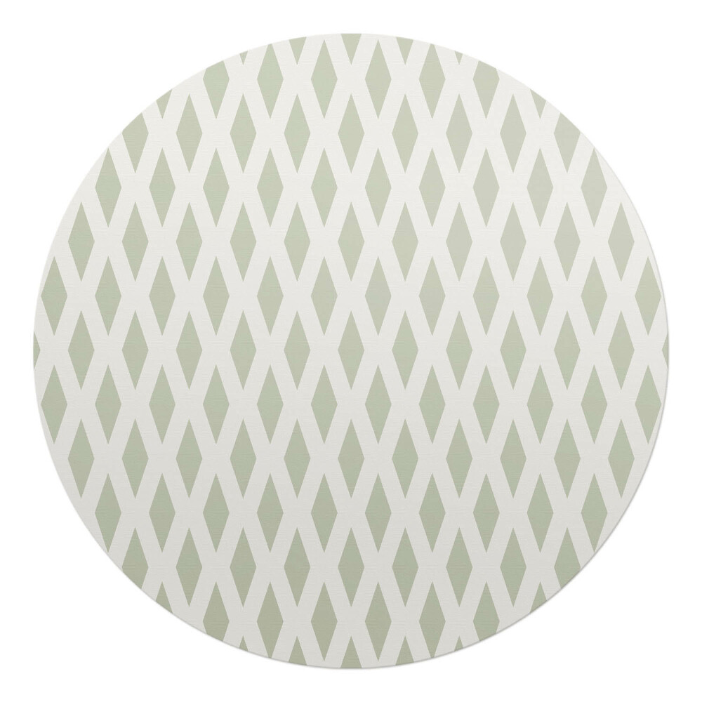 Ochranná podložka pod židli kulatá Retro diamantový vzor