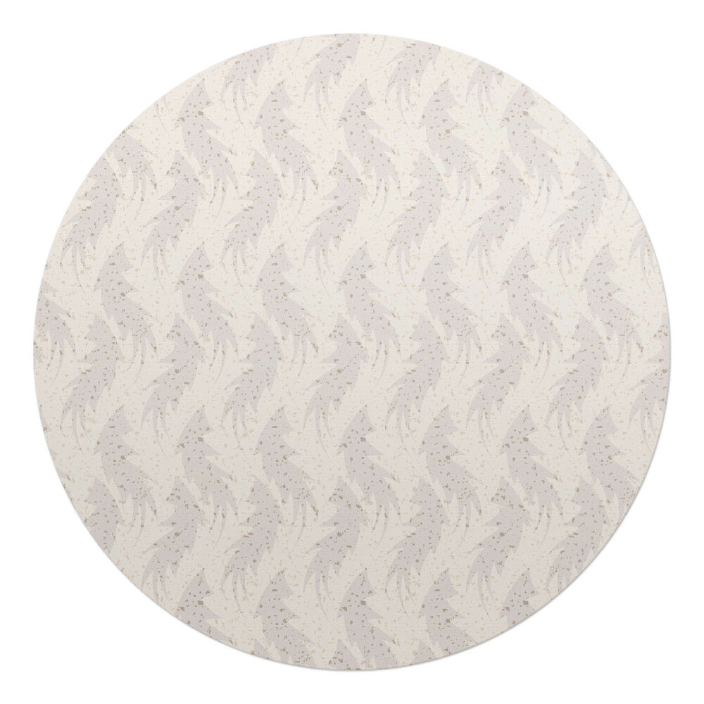 Podložka pod židli kulatá Jemné listy