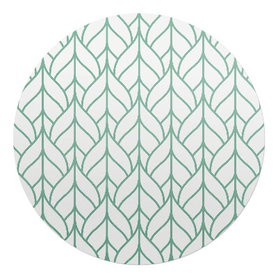 Ochranná podložka pod židli kulatá Listy ve vzoru