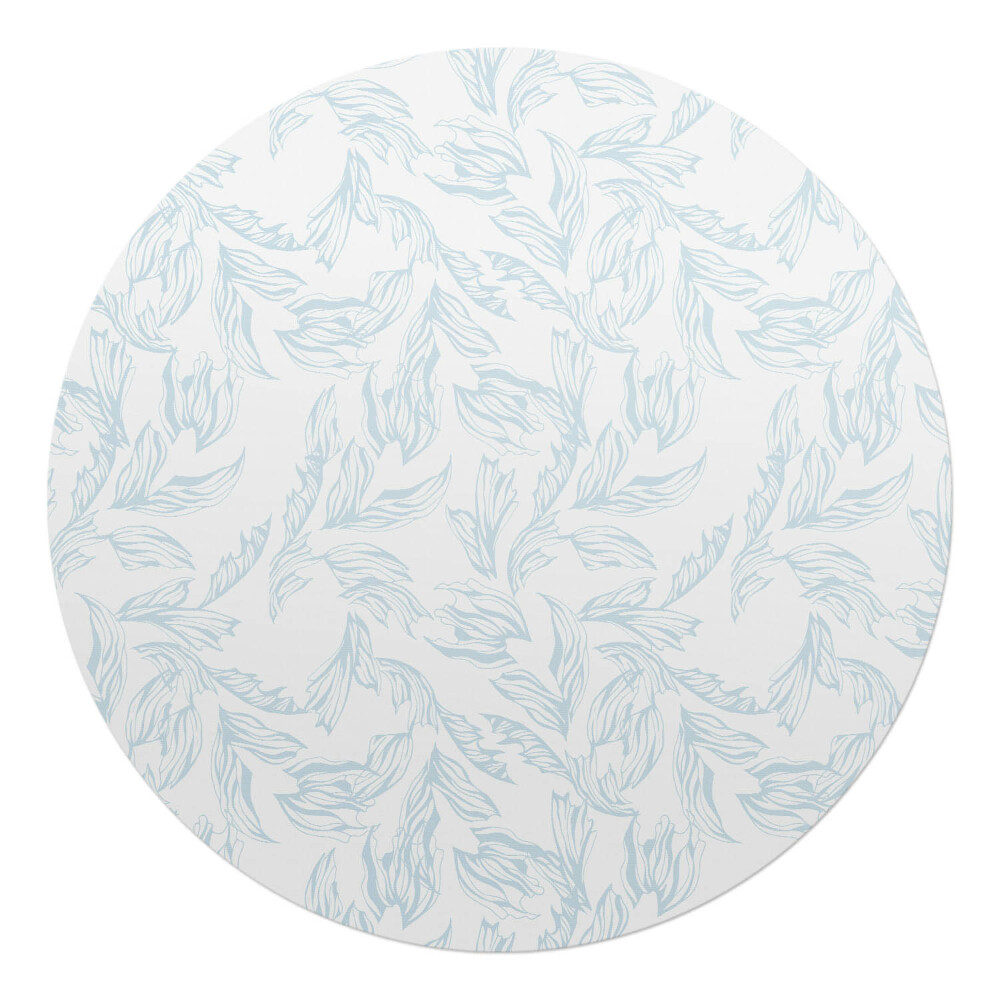 Podložka pod křeslo kulatá Jemné listy