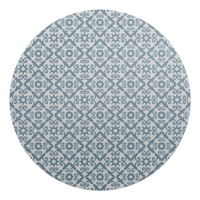 Ochranná podložka na podlahu kulatá Květinový ornament