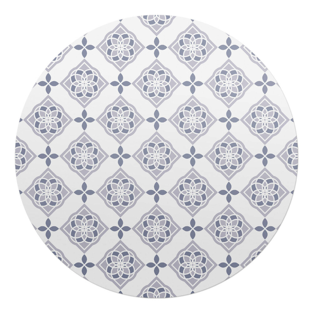 Podložka pod židli kulatá Geometrický květ