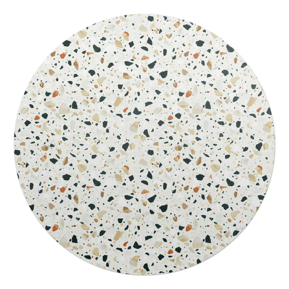 Ochranná podložka pod židli kulatá Klasický vzor terrazza