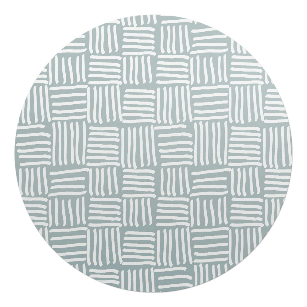 Podložka pod křeslo kulatá Geometrický vzor čar