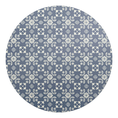 Ochranná podložka na podlahu kulatá Květinový ornament