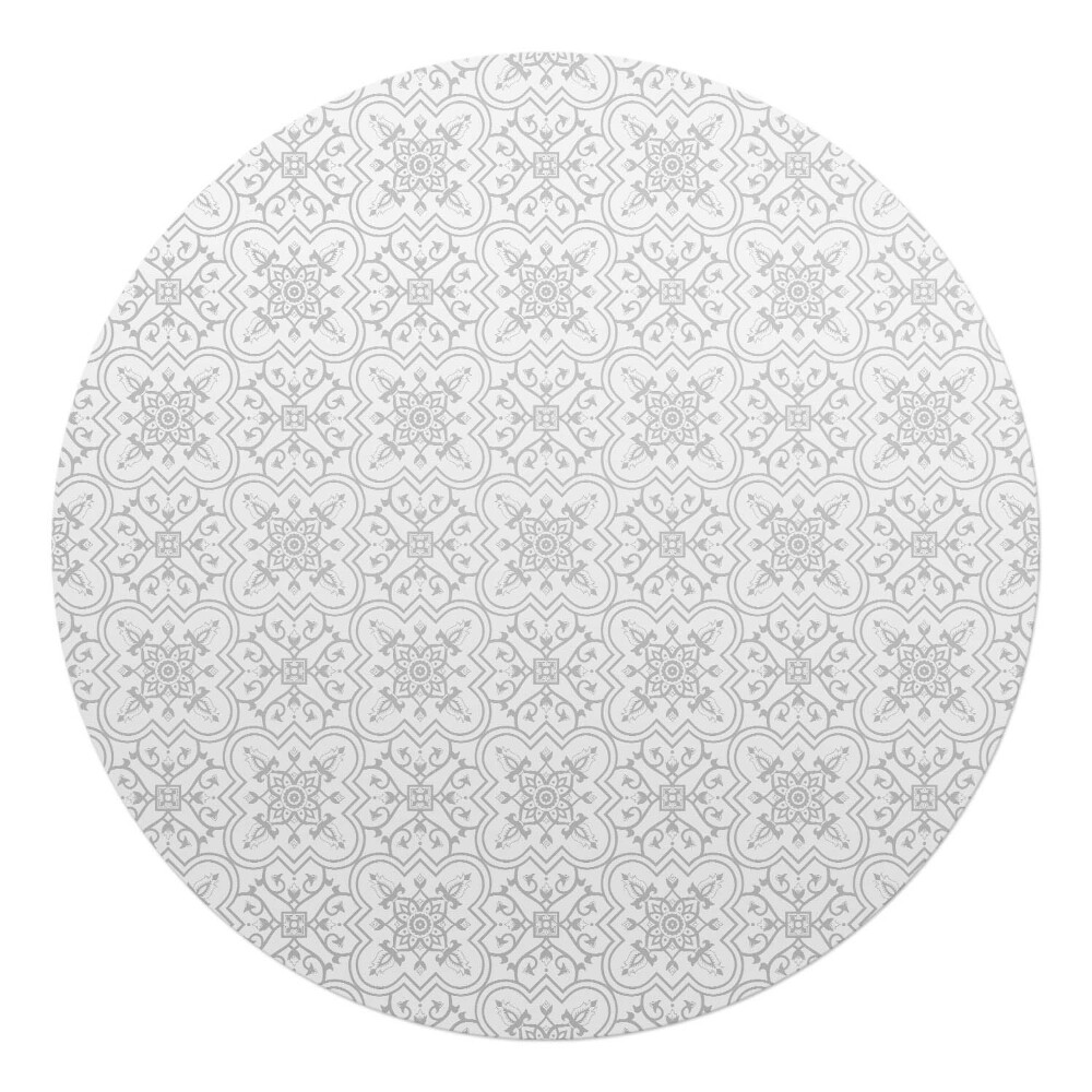 Podložka pod židli kulatá Symetrický ornament