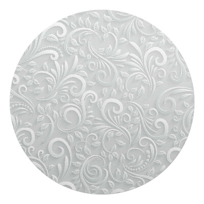 Podložka pod křeslo kulatá Elegantní listová ozdoba