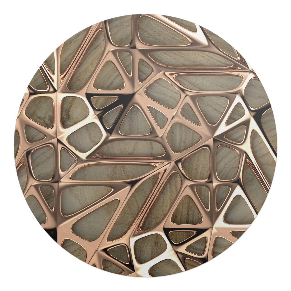 Podložka pod židli kulatá Organické 3D linie