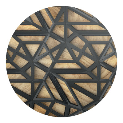 Ochranná podložka pod židli kulatá Geometrický 3D vzor