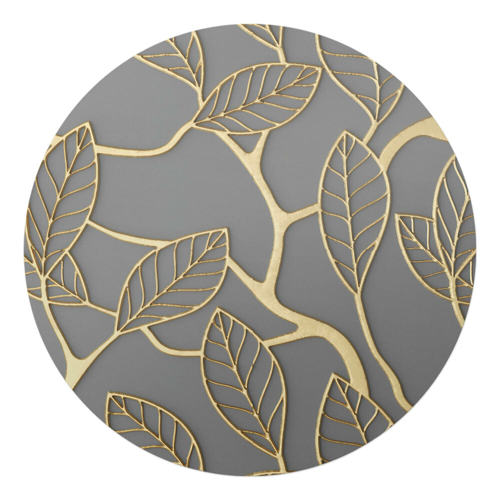 Ochranná podložka na podlahu kulatá Listy na větvích