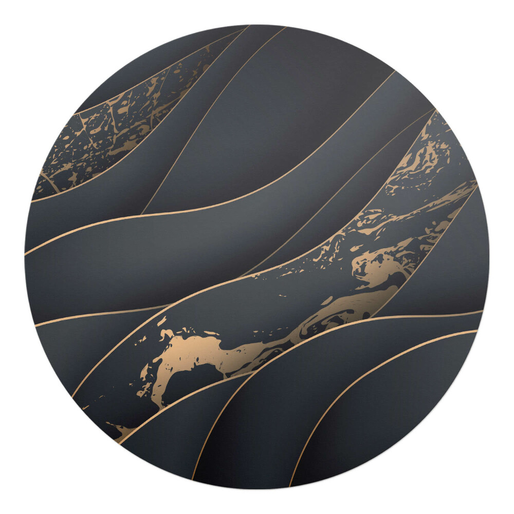 Podložka pod křeslo kulatá Vlnité čáry se skvrnami