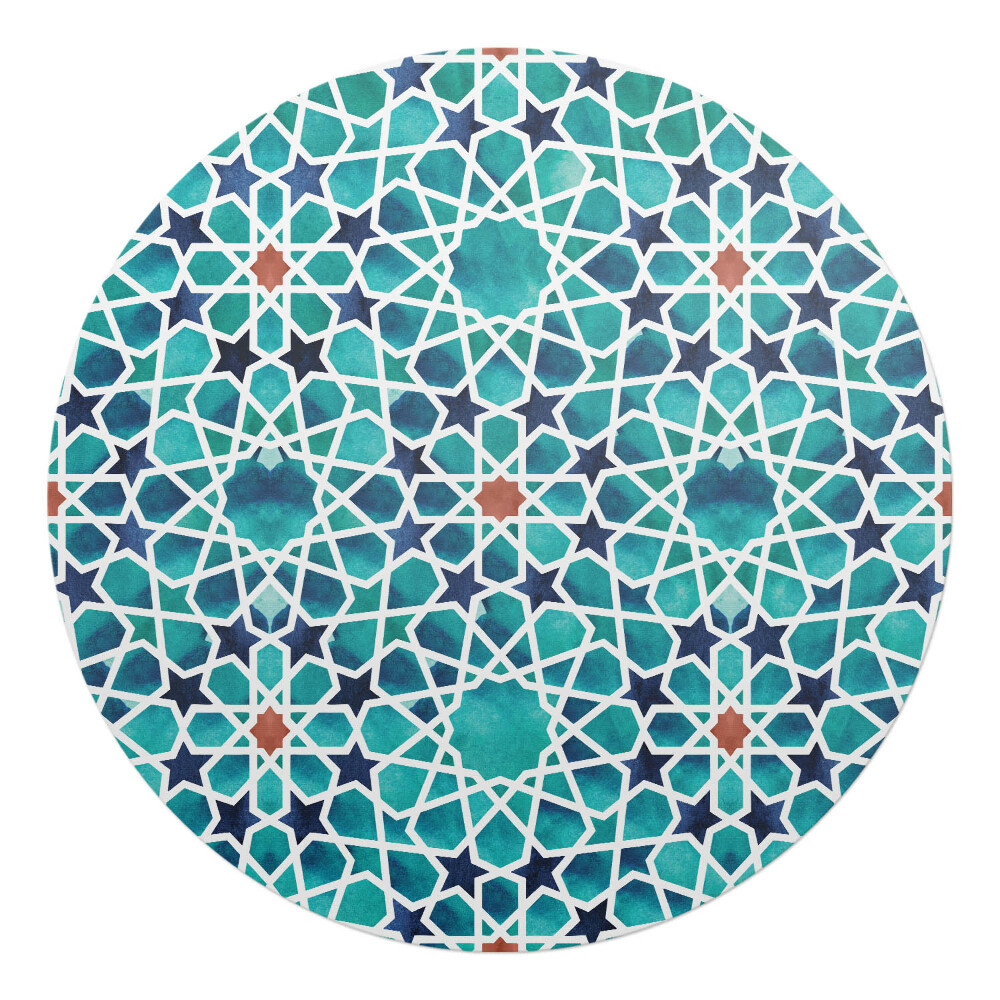 Podložka pod křeslo kulatá Geometrický vzor