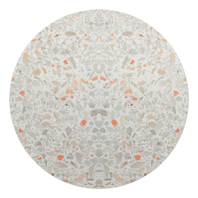 Ochranná podložka pod židli kulatá Symetrické terrazzo