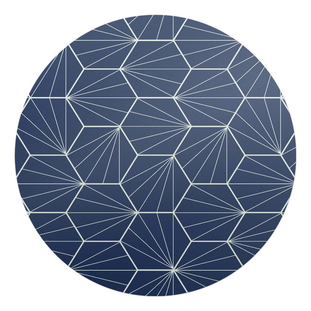 Podložka pod židli kulatá Geometrický vzor